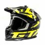 Мотошлем GTX 633 черный/желтый/серый L без визора